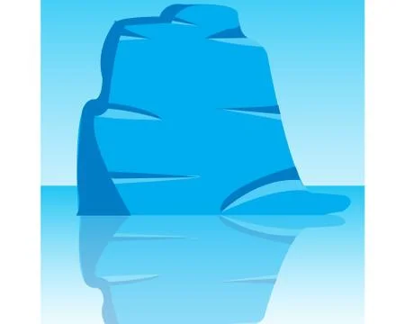 Iceberg in ocean Stock Illustration