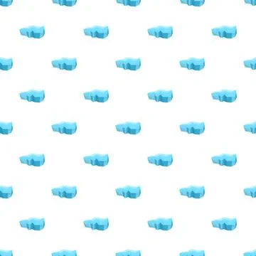 Iceberg pattern repeating background cartoon style illustration Illustrazione stock