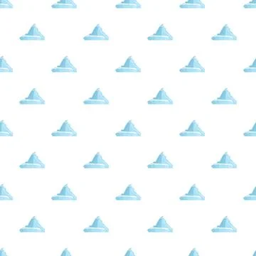 Iceberg pattern repeating on white background 스톡 일러스트