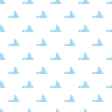 Iceberg pattern repeating on white background Stock Illustration