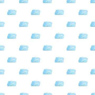 Iceberg pattern repeating on white background Stock Illustration