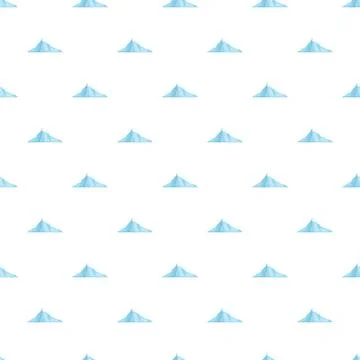 Iceberg pattern repeating on white background seamlessly Stockillustratie