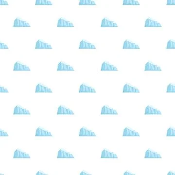 Iceberg pattern repeating on white background Stockillustratie