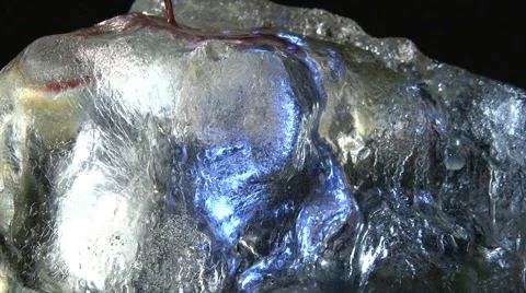 Iceberg - red vine and blue light Vídeo Stock 1073455