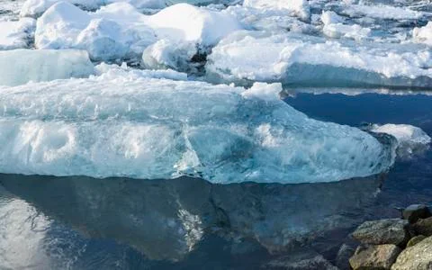 Iceberg reflections Stock Photos