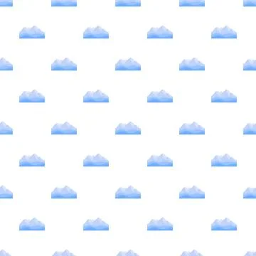 Iceberg seamless pattern with arctic water elements Stock Illustration