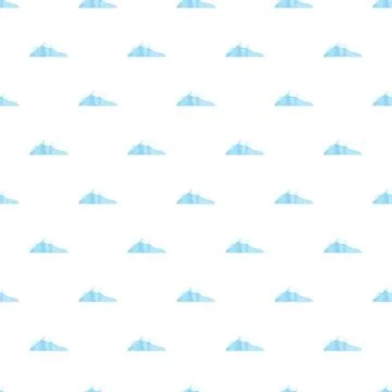 Iceberg seamless pattern with cartoon art style Stock Illustration