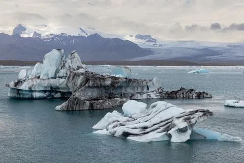 Iceberg swinging back and forth after breaking off. Stock Photos