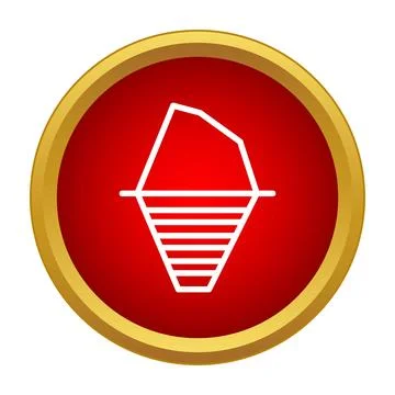 Iceberg tip icon representing hidden information concept Stock Illustration