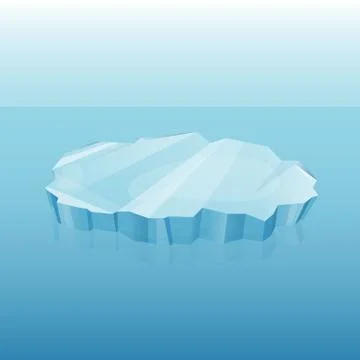 Iceberg with transparency in ocean Stock Illustration