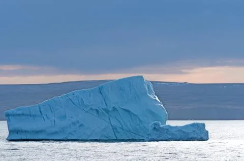 Iceberg in the Twilight 스톡 사진