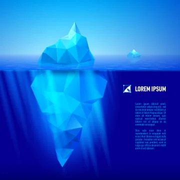 Iceberg under water Stock Illustration