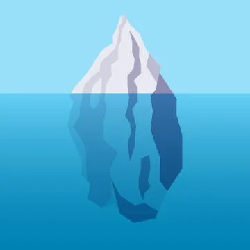 Iceberg vector background Stock Illustration