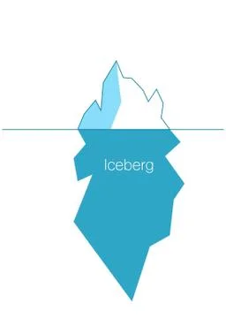 Iceberg vector icon isolated on white background. Ice berg vector icon, clip art Stock Illustration