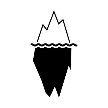 Iceberg vector icon isolated on white background Stock Illustration