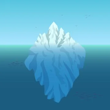 Iceberg vector illustration background Stock Illustration