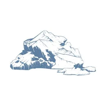 Iceberg vector illustration. Iceberg Stock Illustration