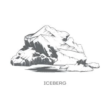 Iceberg vector illustration. Stock Illustration