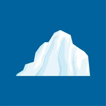 Iceberg vector illustration isolated on white background in a cartoon flat style Stock Illustration