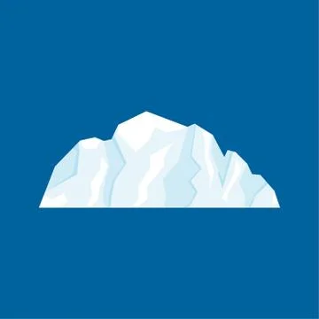 Iceberg vector illustration isolated on white background in a cartoon flat style Stock Illustration