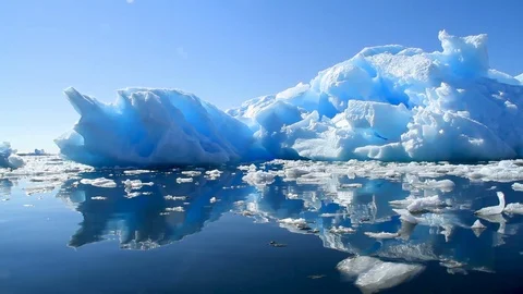 Icebergs in Antarctica 3 Stock Footage