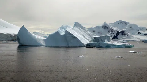 Icebergs in Antarctica Peninsula Stock Footage