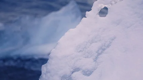 Icebergs on Black Diamond Beach Stock Footage 104755469