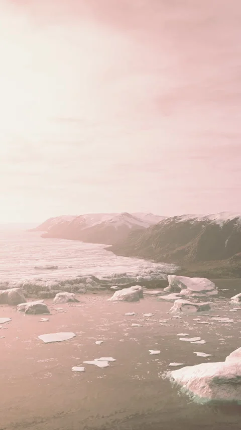 Icebergs float on glacier lagoon 스톡 동영상 306303568