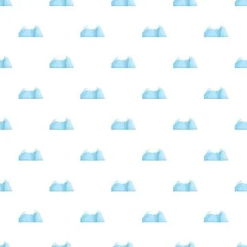 Icebergs floating on water vector seamless pattern Illustrazione stock