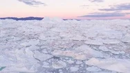Icebergs In Icefjord Aerial Drone Video Of Amazing Nature Landscape On Greenland Stock Footage