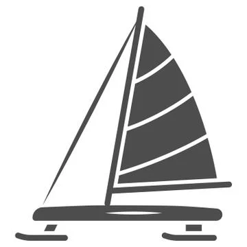 Iceboat solid icon, World snow day concept, ice breaker ship sign on white Stockillustratie