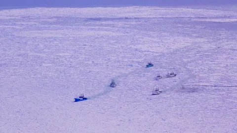 Icebound Cod Fishing Boat 스톡 동영상 332236874