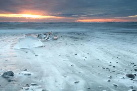 Iceburg beach Stock Photos