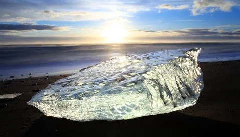 Iceburg sunset Stock Photos