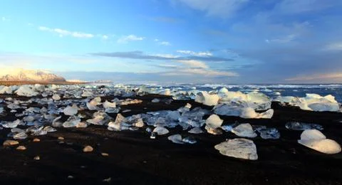 Iceburg sunset Stock Photos