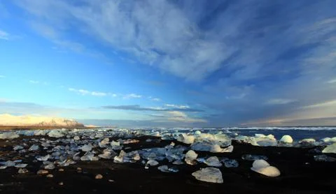 Iceburg sunset Stock Photos