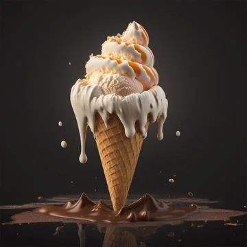 Icecream 3D Stock Illustration