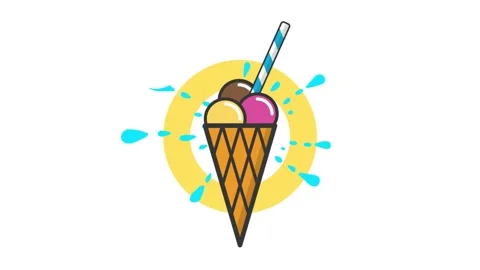 Icecream Cone 스톡 동영상 196816088