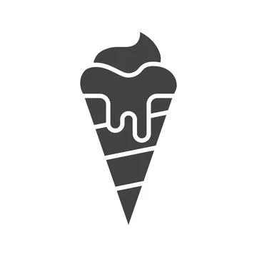 Icecream cone icon vector image. Stock Illustration