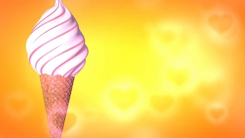 Icecream cone summer background Stock Footage 92029980