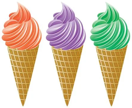 Icecream cones Stock Illustration
