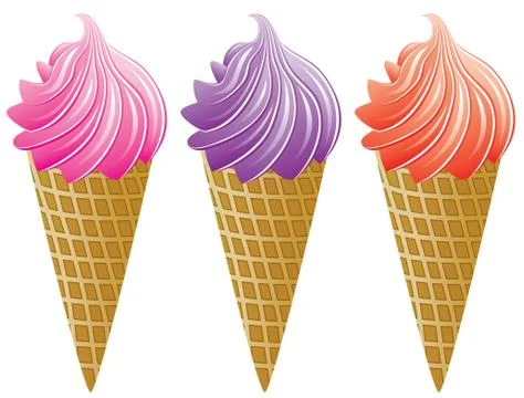 Icecream cones Stock Illustration