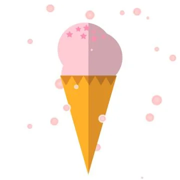 Icecream flat illustration Stock Illustration