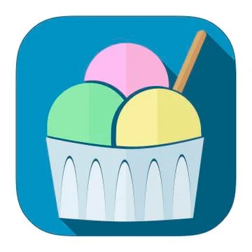 Icecream icon for app 2 Illustrazione stock