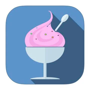Icecream icon for app Illustrazione stock
