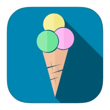 Icecream icon for app Illustrazione stock