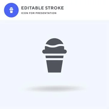 Icecream icon vector, filled flat sign, solid pictogram isolated on white, logo イラスト素材