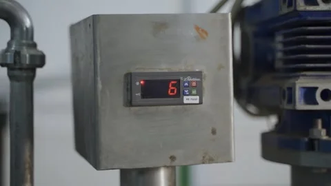 Icecream Making Machine Power supply, Manufacturing, MeterBox, Automation Stock Footage 258744191