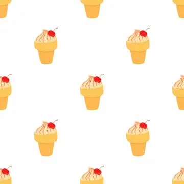 Icecream pattern seamless vector 库存插图
