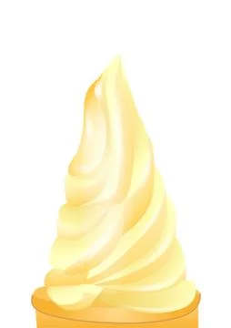 Icecream on white background Stock Illustration